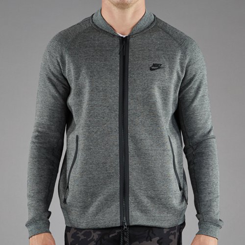 Nike Sportswear Tech Fleece Varsity Jacket Tumbled Grey / Black / Heather / Black for Men